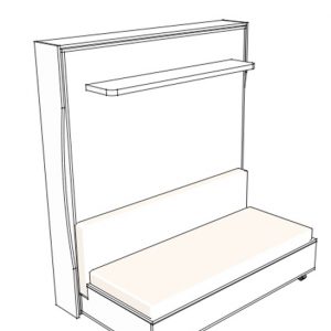 letto a scomparsa con divano contenitore