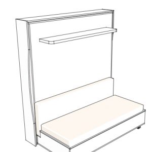 letto a parete con divano - panca contenitore