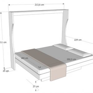 letto a parete di uso quotidiano,molto comodo,stabile e funzionale
