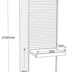 colonna cucina piano di appoggio a scomparsa 60cm