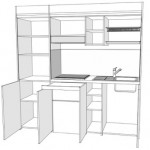 Cucine in armadio: Compact art.216 con serranda - foto 5