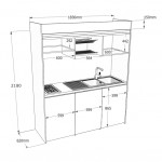 Armadio Cucina compact 184 - vista aperta