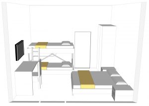 Progetto Camera Hotel salvaspazio
