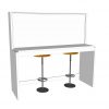 Letto a soppalco studio a parete, completo del piano d'appoggio